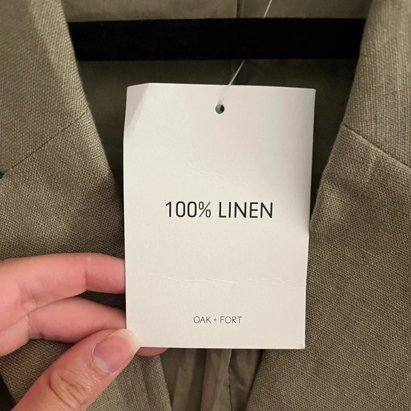 NWT 100% LINEN/LIN RELAXED FIT BLAZER - Picture 7 of 9